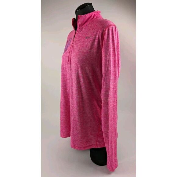 Nike Dri-fit Portland To Coast Pink  1/4 Zip Sweater Jacket Size XL - Picture 4 of 8